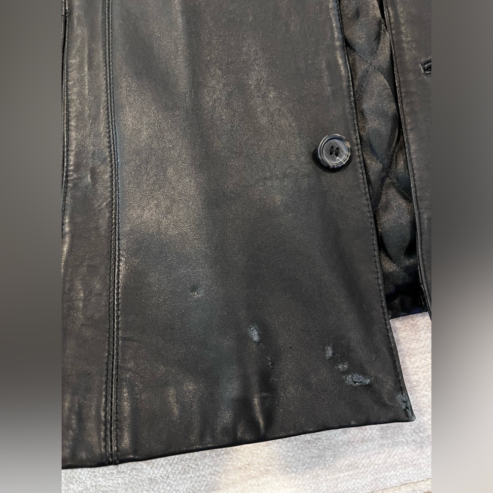 Wilson’s Leather Black Button-Down Coat – Size Large | Genuine Leather, Moto & M - Picture 6 of 6
